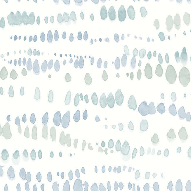 dewdrops-blue-wallpaper-york-wallcoverings-ag2045 - York Wallcoverings Wallpaper
