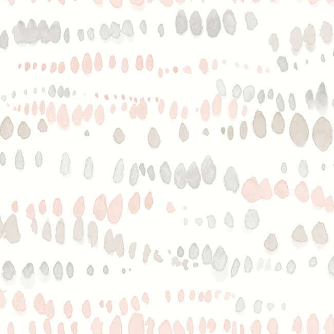 dewdrops-pink-grey-wallpaper-york-wallcoverings-ag2047 - York Wallcoverings Wallpaper