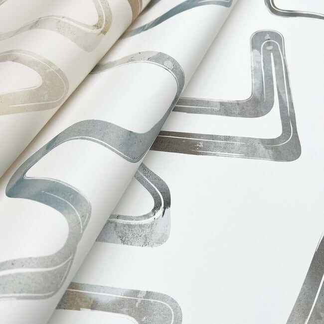 Abstract Aura Blue Smoke Wallpaper - York Wallcoverings - AG2055 - York Wallcoverings Wallpaper
