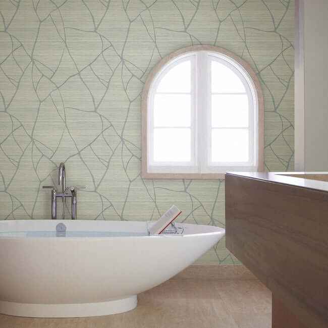 Raska Jade Wallpaper - York Wallcoverings - AG2084 - York Wallcoverings Wallpaper