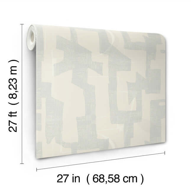 modern-tribal-neutral-grey-wallpaper-york-wallcoverings-ag2105 - York Wallcoverings Wallpaper
