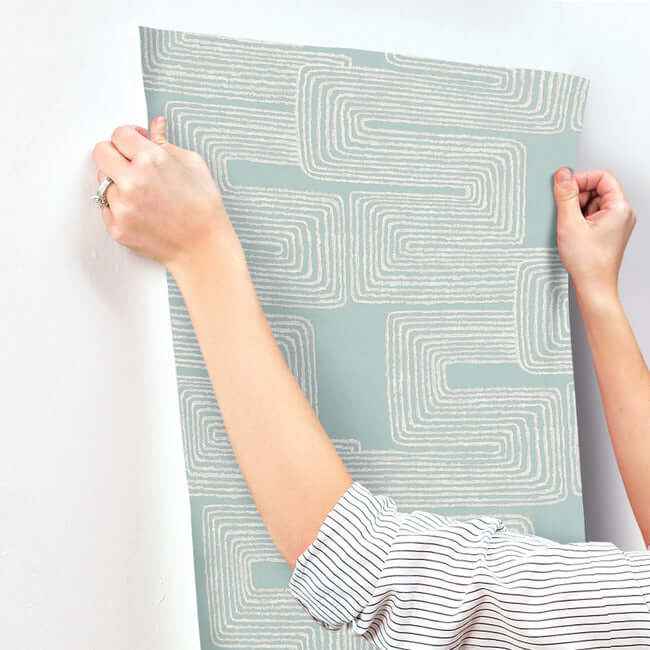 Zulu Thread Azure & Gold Wallpaper - York Wallcoverings - AG2034 - York Wallcoverings Wallpaper