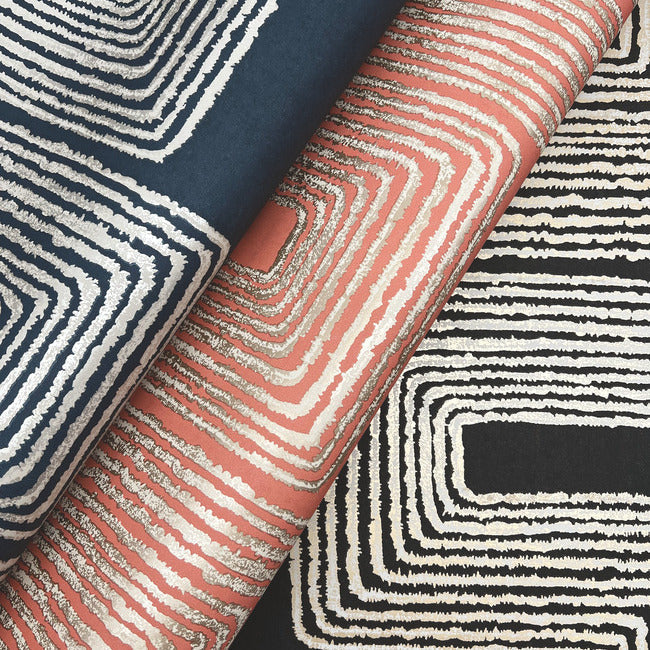 zulu-thread-midnight-silver-wallpaper-york-wallcoverings-ag2033 - York Wallcoverings Wallpaper