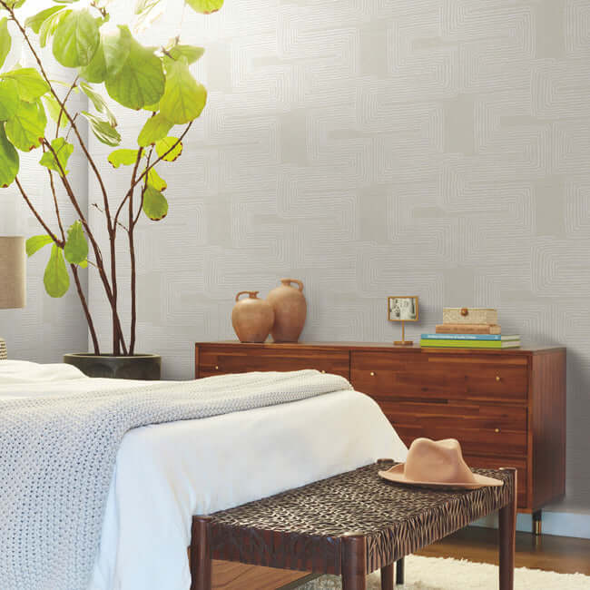 zulu-thread-neutral-pearl-wallpaper-york-wallcoverings-ag2036 - York Wallpaper Wallpaper