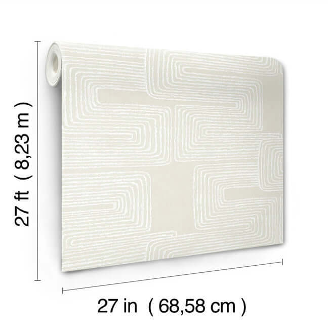 zulu-thread-neutral-pearl-wallpaper-york-wallcoverings-ag2036 - York Wallpaper Wallpaper