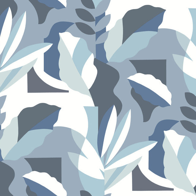 papier-colle-wallpaper-blue-york-wallcoverings-ag2004 - York Wallcoverings Wallpaper