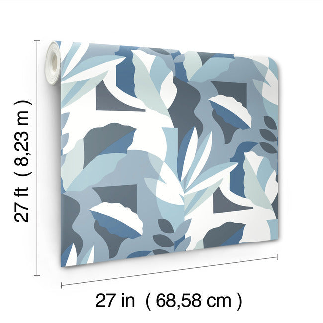 papier-colle-wallpaper-blue-york-wallcoverings-ag2004 - York Wallcoverings Wallpaper