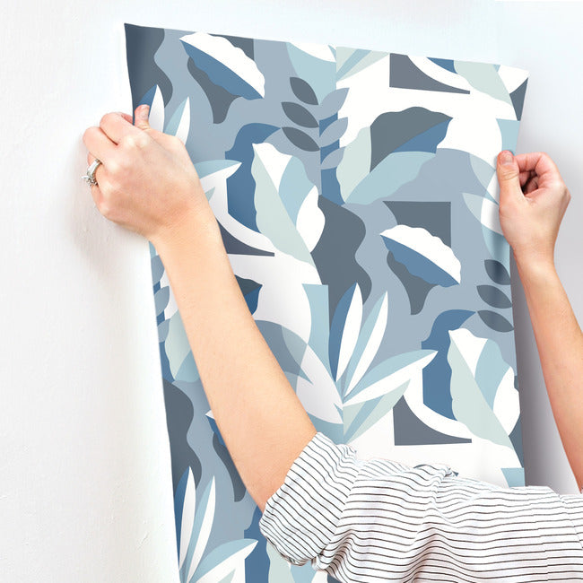 papier-colle-wallpaper-blue-york-wallcoverings-ag2004 - York Wallcoverings Wallpaper
