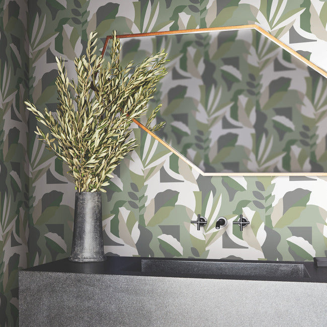 papier-colle-wallpaper-green-york-wallcoverings-ag2005 - York Wallcoverings Wallpaper