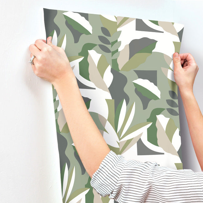 papier-colle-wallpaper-green-york-wallcoverings-ag2005 - York Wallcoverings Wallpaper