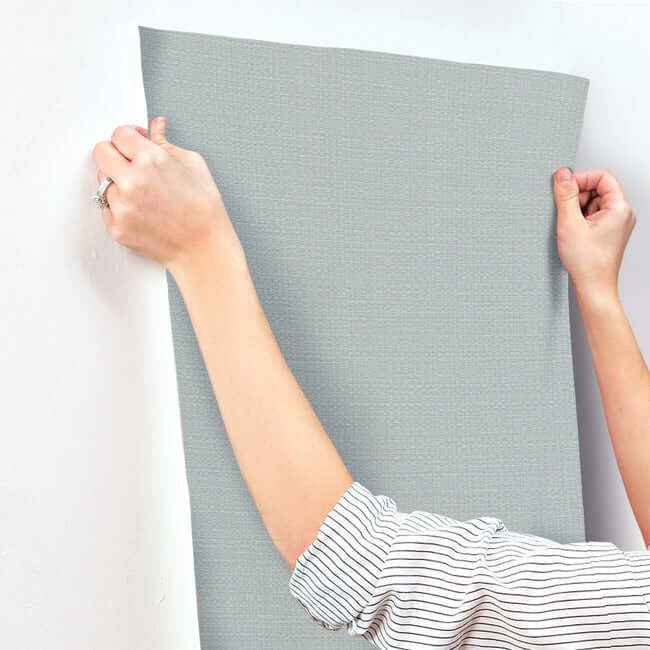 Bali Basketweave Smoke Blue Wallpaper - York Wallcoverings - SI24925 - York Wallcoverings Wallpaper