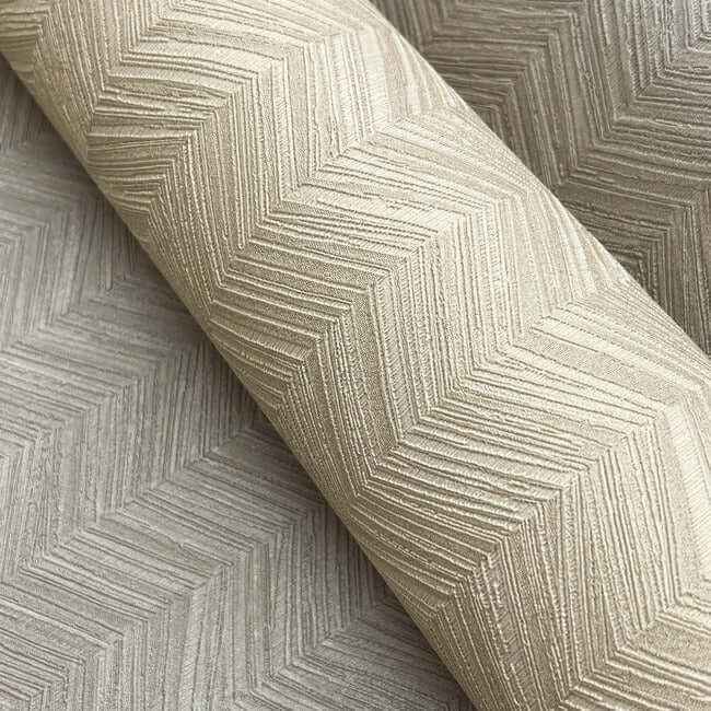 Raised Chevron Beige Wallpaper - York Wallcoverings - SI25361 - York Wallcoverings Wallpaper