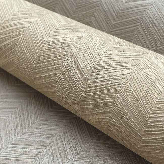 Raised Chevron Taupe Wallpaper - York Wallcoverings - SI25362 - York Wallcoverings Wallpaper
