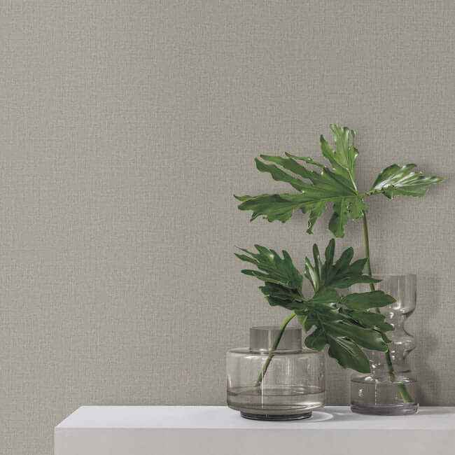 Su Tela Taupe Wallpaper - York Wallcoverings - SI20869 - York Wallcoverings Wallpaper