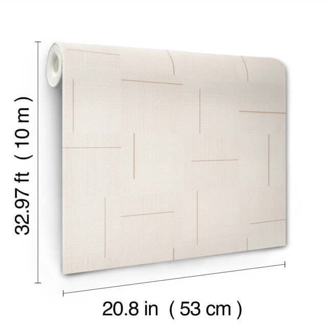 geo-block-weave-wallpaper-linen-york-wallcoverings-si24900 - York Wallcoverings Wallpaper