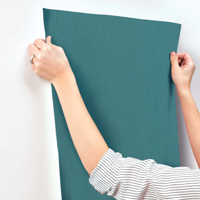 dutch-braid-wallpaper-teal-york-wallcoverings-si24934 - York Wallcoverings Wallpaper