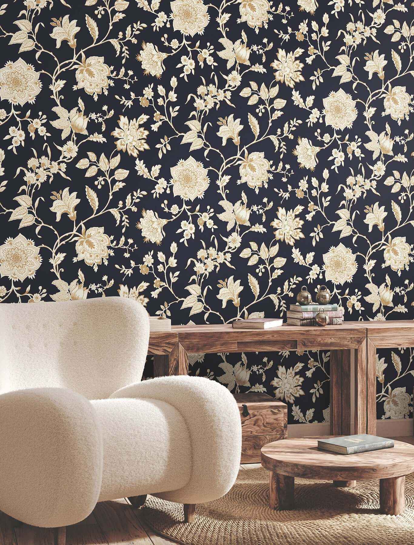 Sutton Black Wallpaper - York Wallcoverings - RT7824 - York Wallcoverings Wallpaper