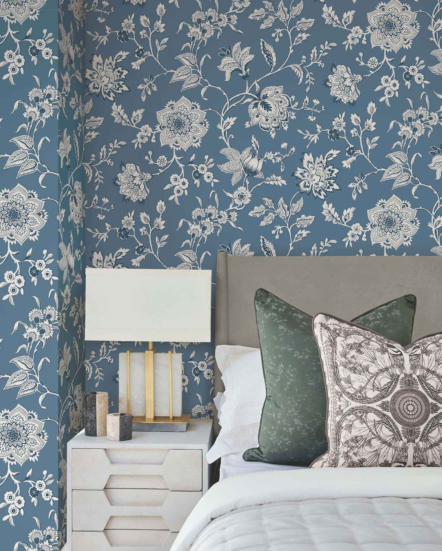 Sutton Blue Wallpaper - York Wallcoverings - RT7821 - York Wallcoverings Wallpaper