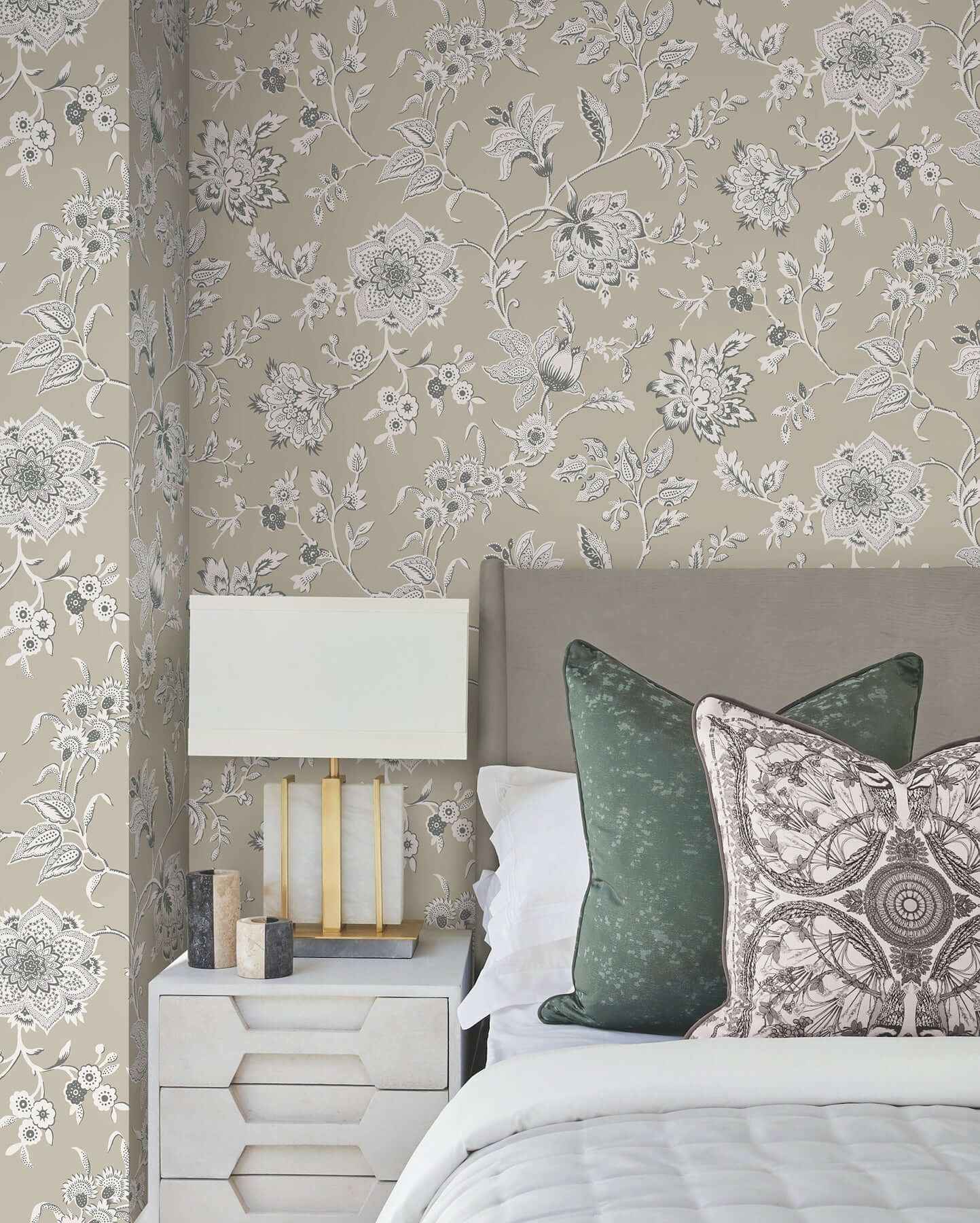Sutton Taupe Wallpaper - York Wallcoverings - RT7822 - York Wallcoverings Wallpaper