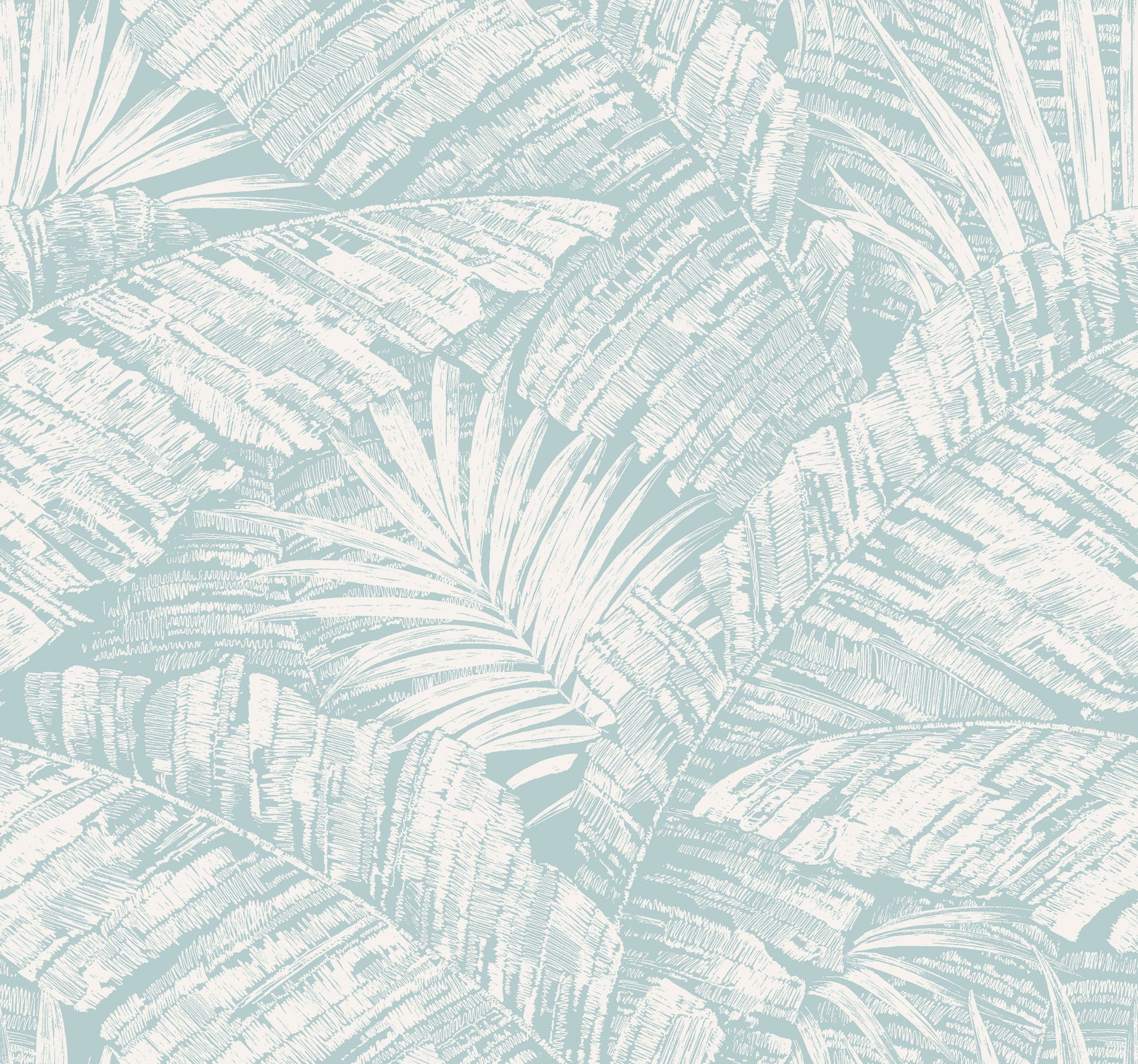 palm-cove-toile-wallpaper-whiteblue-york-wallcoverings-rt7925 - York Wallcoverings Wallpaper