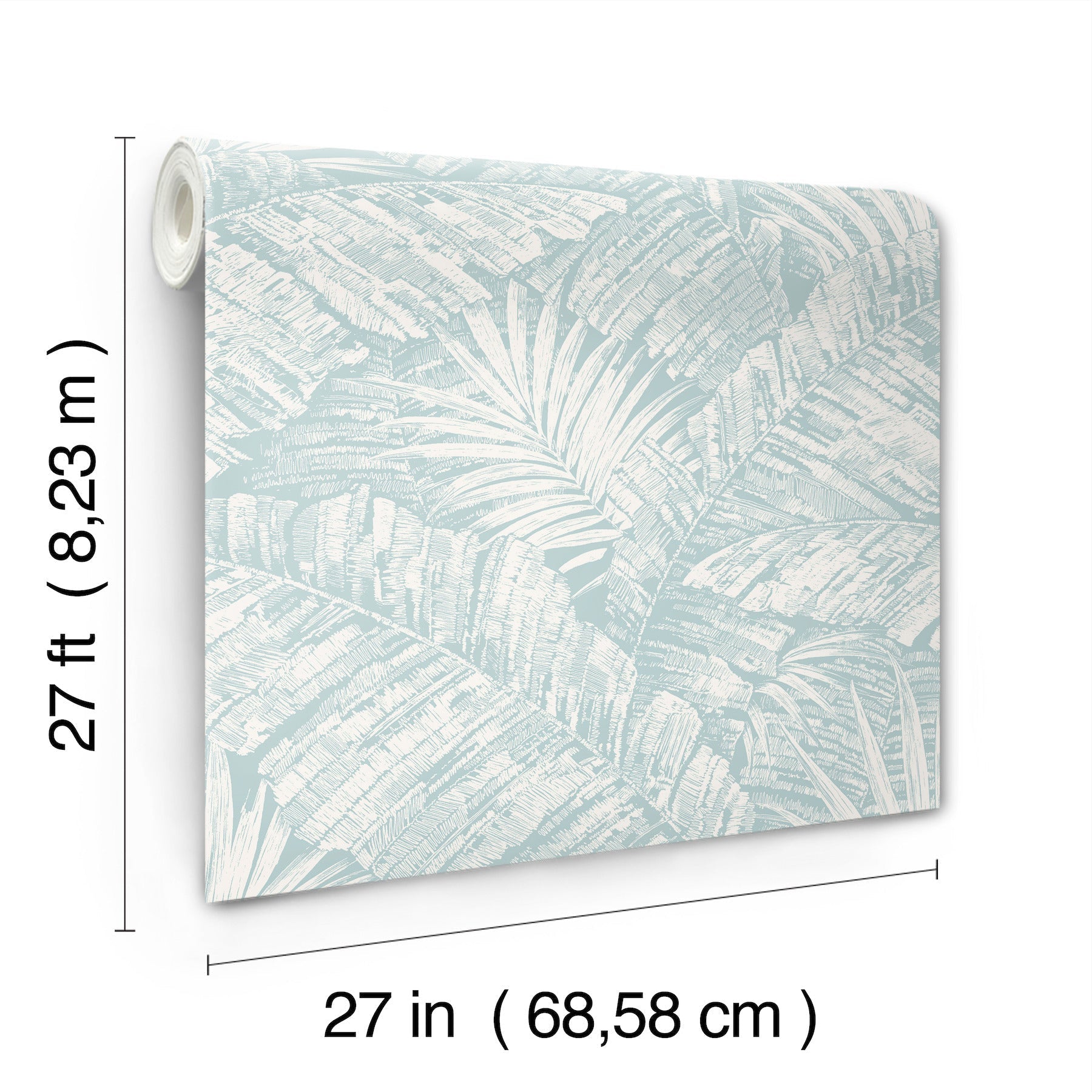 palm-cove-toile-wallpaper-whiteblue-york-wallcoverings-rt7925 - York Wallcoverings Wallpaper