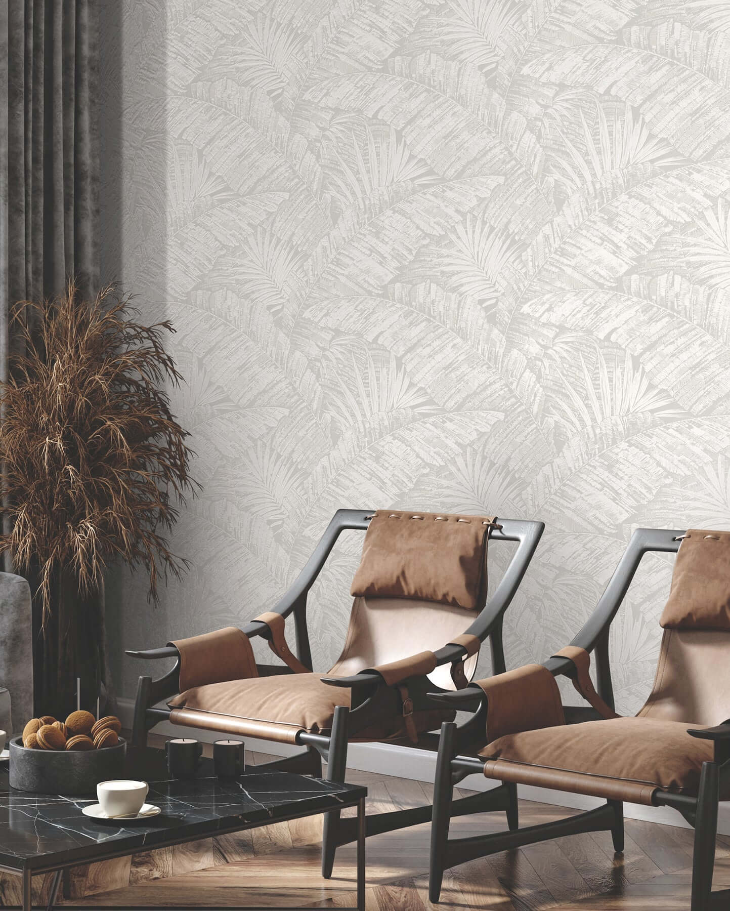 palm-cove-toile-wallpaper-whitegrey-york-wallcoverings-rt7922 - York Wallcoverings Wallpaper