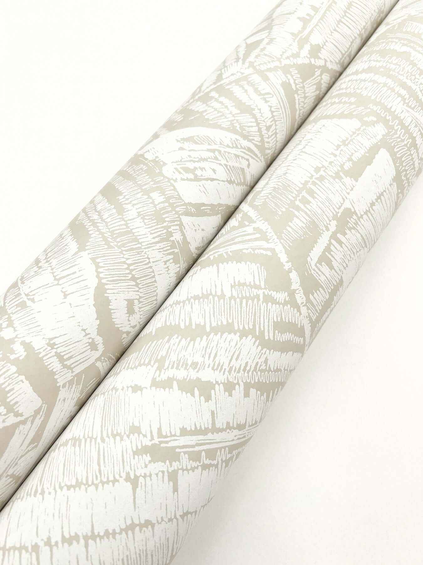 Palm Cove Toile White & Taupe Wallpaper - York Wallcoverings - RT7926 - York Wallcoverings Wallpaper