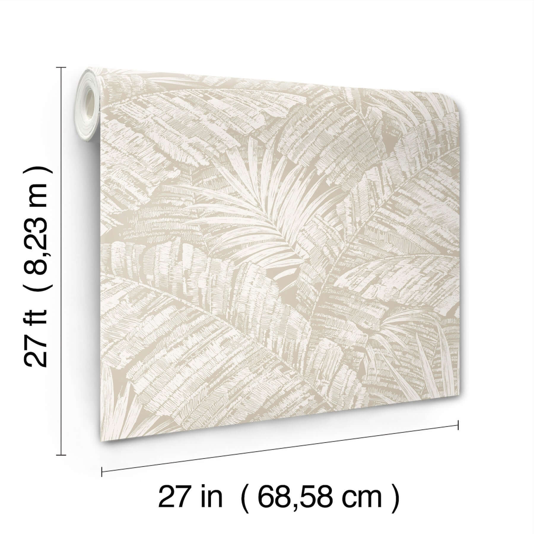 palm-cove-toile-wallpaper-whitetaupe-york-wallcoverings-rt7926 - York Wallcoverings Wallpaper