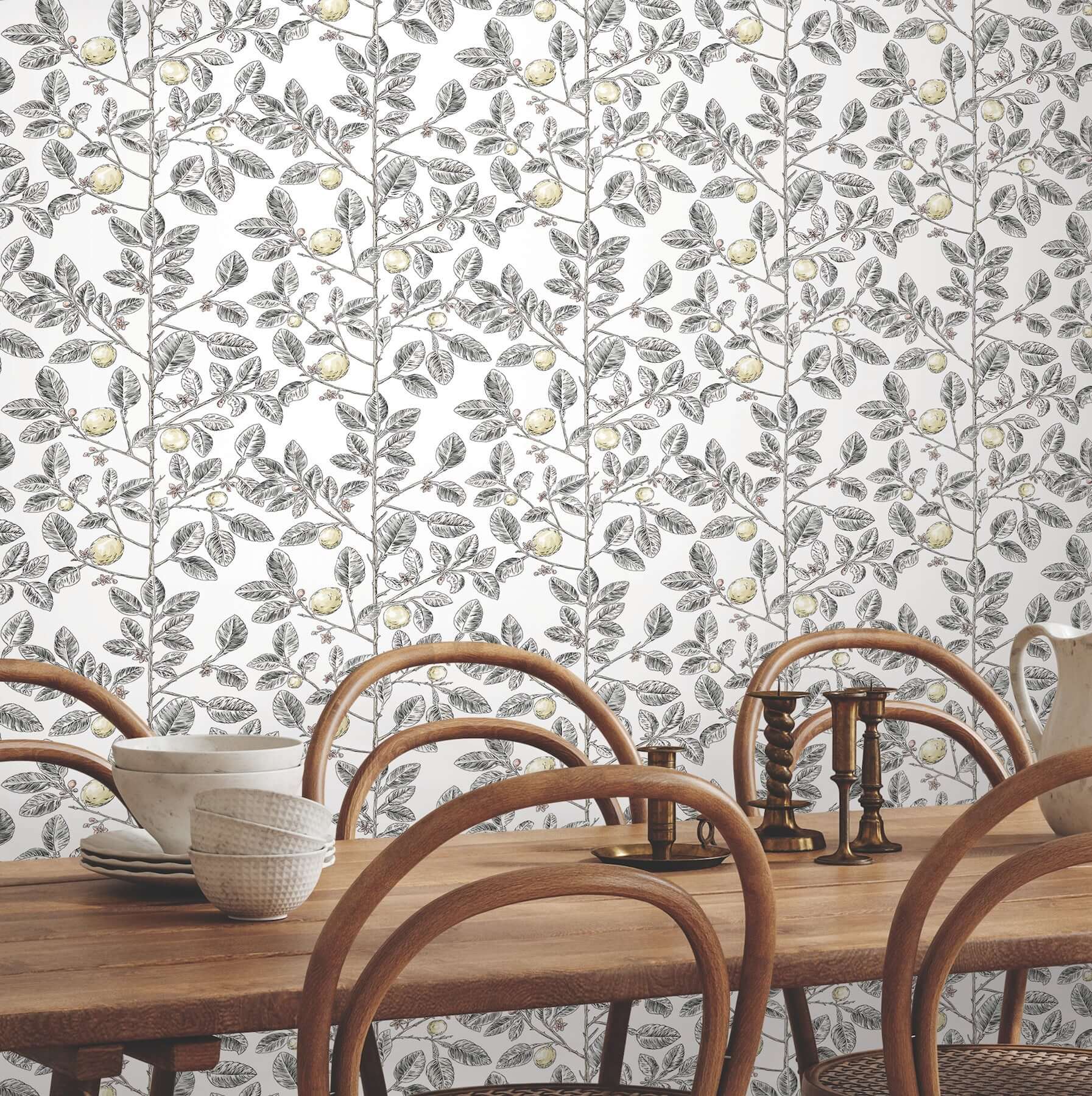 limoncello-toile-wallpaper-black-york-wallcoverings-rt7912 - York Wallcoverings Wallpaper