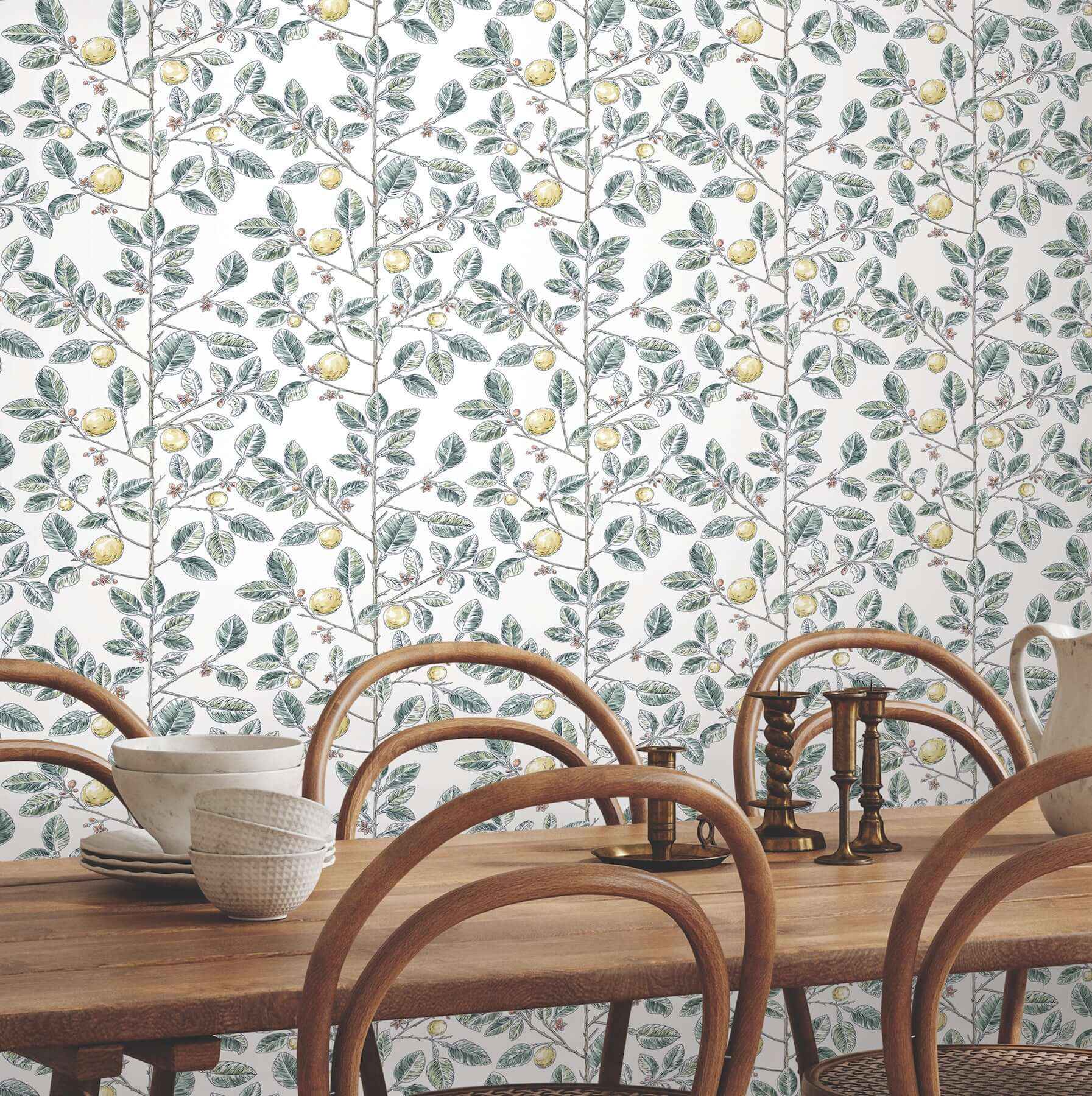 Limoncello Toile Forest Wallpaper - York Wallcoverings - RT7914 - York Wallcoverings Wallpaper
