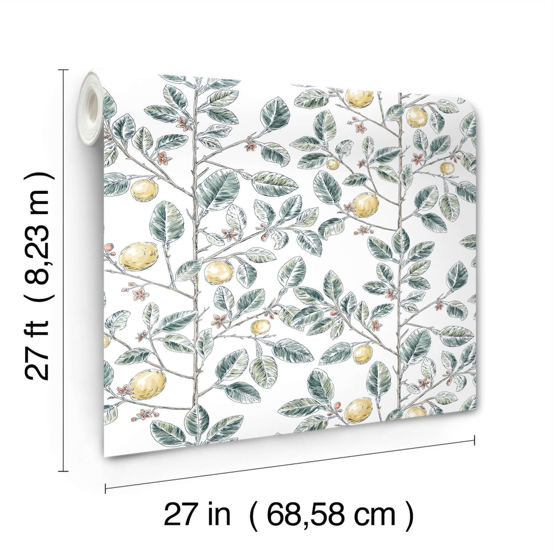 limoncello-toile-wallpaper-forest-york-wallcoverings-rt7914 - York Wallcoverings Wallpaper