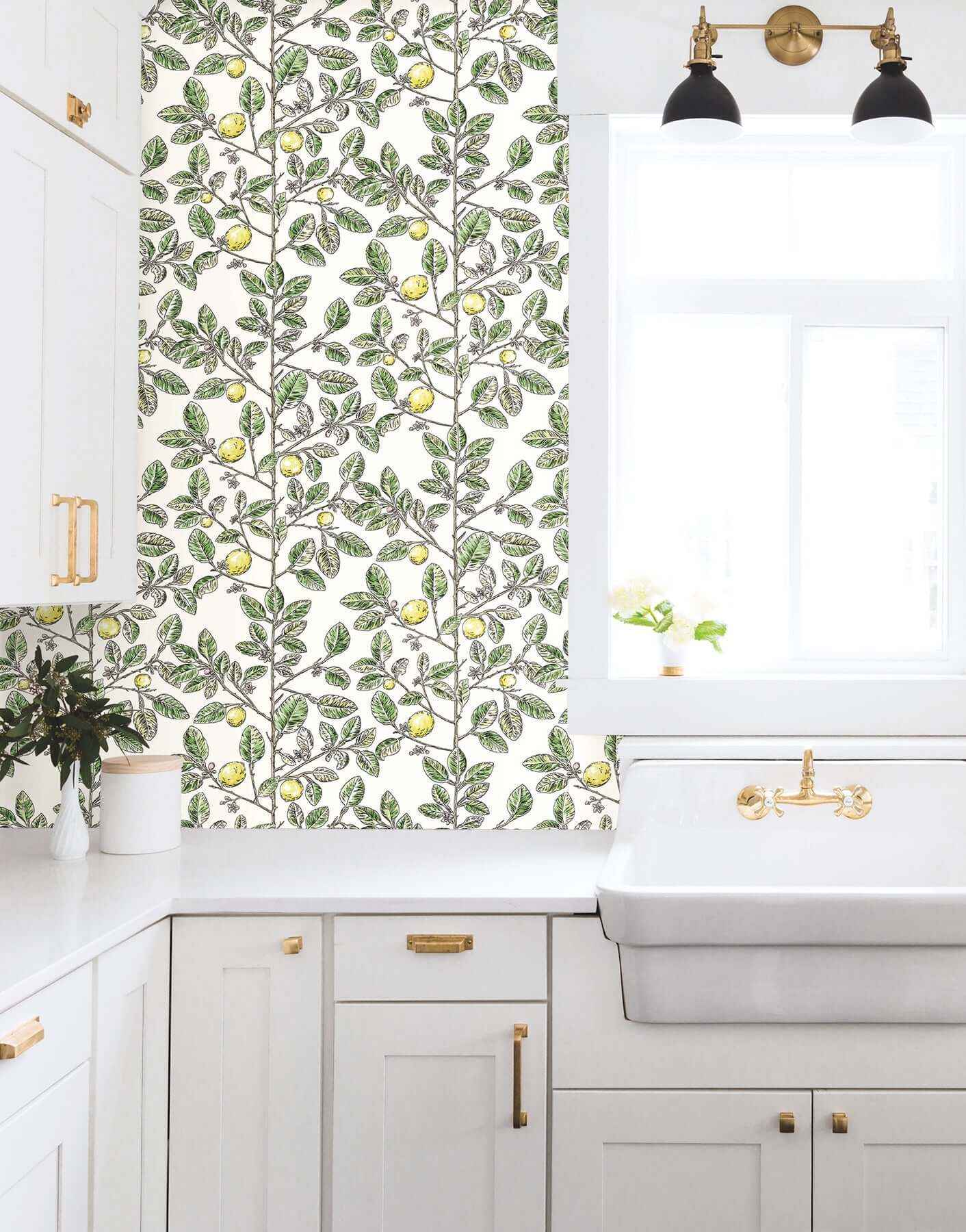 Limoncello Toile Green Wallpaper - York Wallcoverings - RT7911 - York Wallcoverings Wallpaper