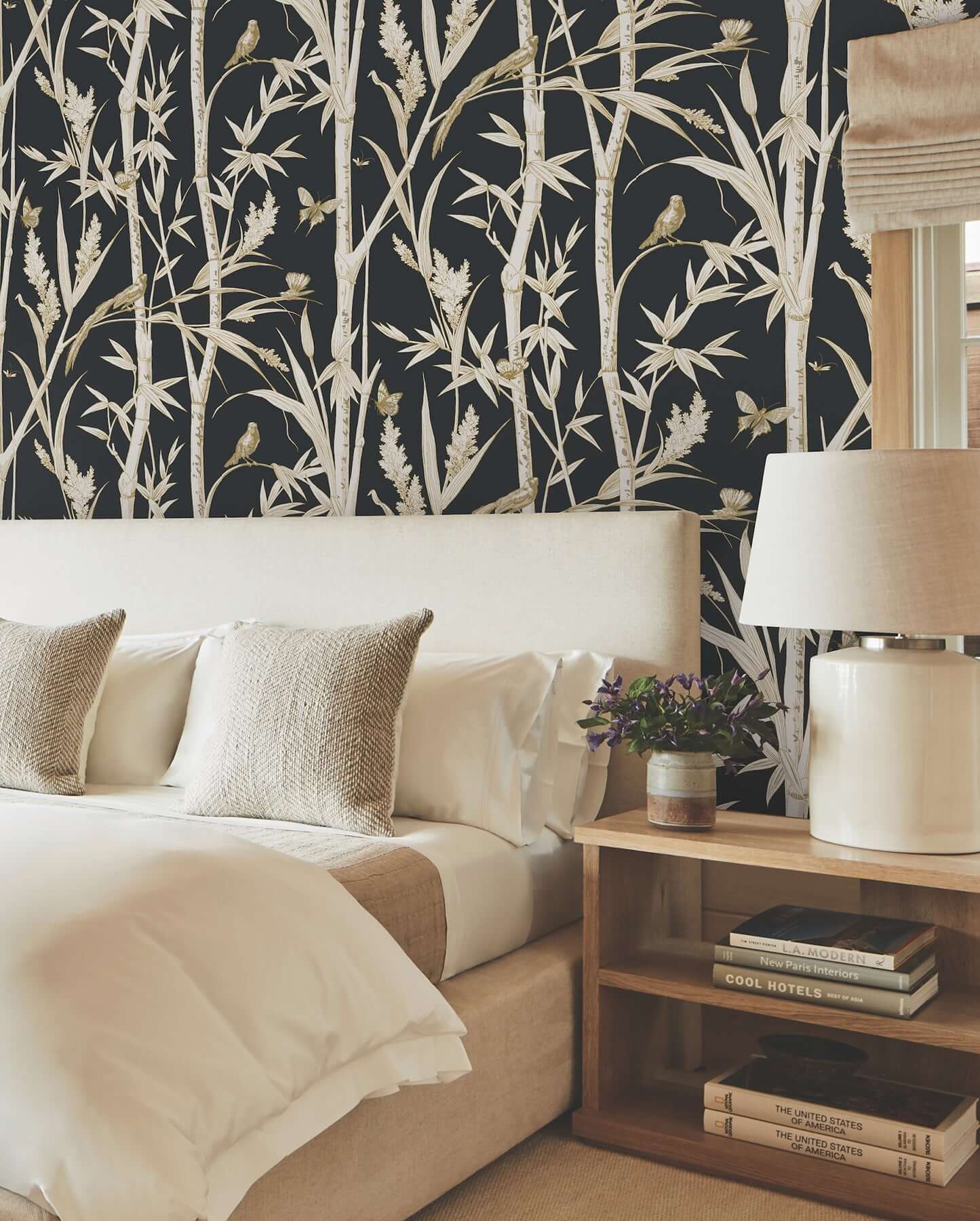 bambou-toile-black-wallpaper-york-wallcoverings-rt7834 - York Wallpaper Wallpaper