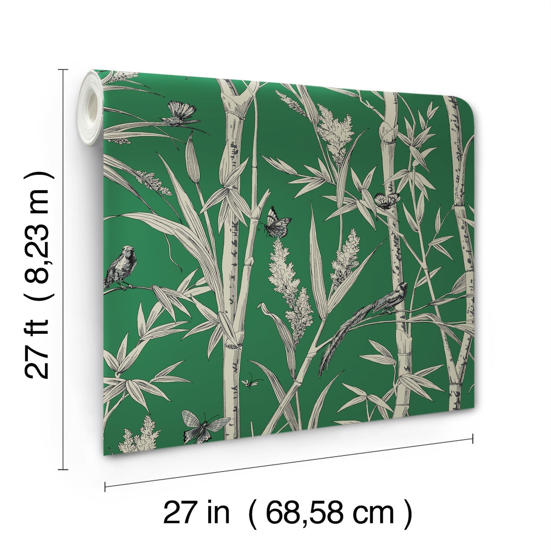 bambou-toile-wallpaper-green-york-wallcoverings-rt7831 - York Wallcoverings Wallpaper