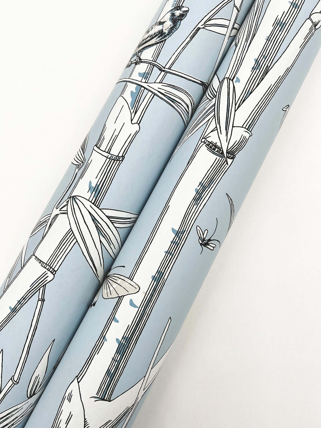bambou-toile-wallpaper-sky-york-wallcoverings-rt7833 - York Wallcoverings Wallpaper