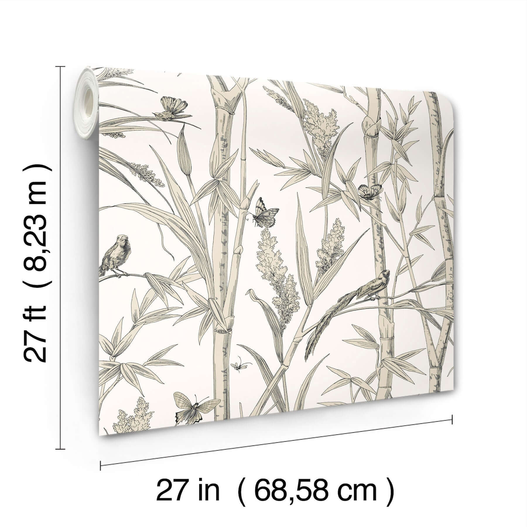 bambou-toile-wallpaper-white-york-wallcoverings-rt7836 - York Wallcoverings Wallpaper