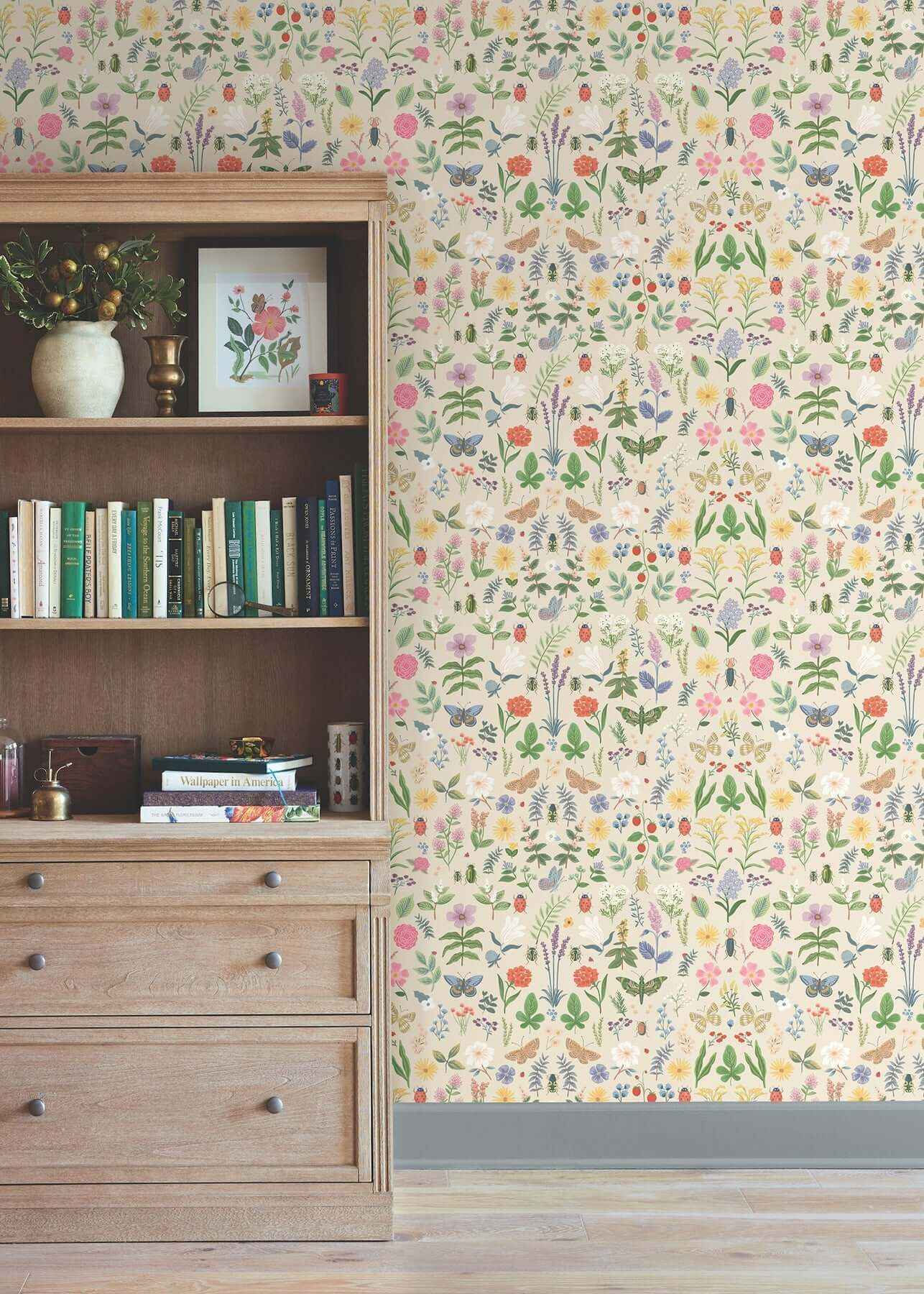 Curio Cream Peel & Stick Wallpaper - York Wallcoverings - PSW1542RL - York Wallcoverings Wallpaper