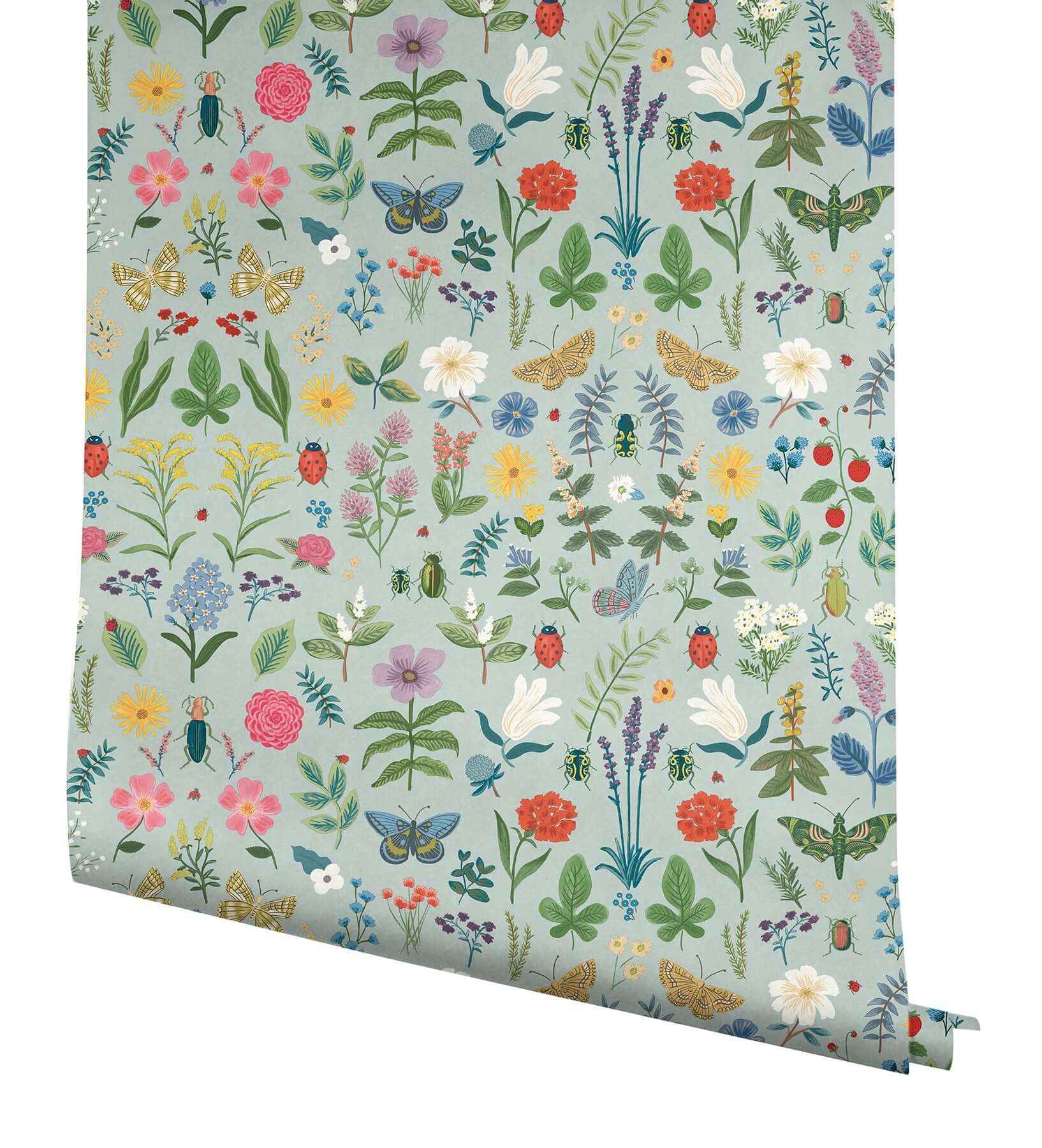 Curio Mint Peel & Stick Wallpaper - York Wallcoverings - PSW1540RL - York Wallcoverings Wallpaper