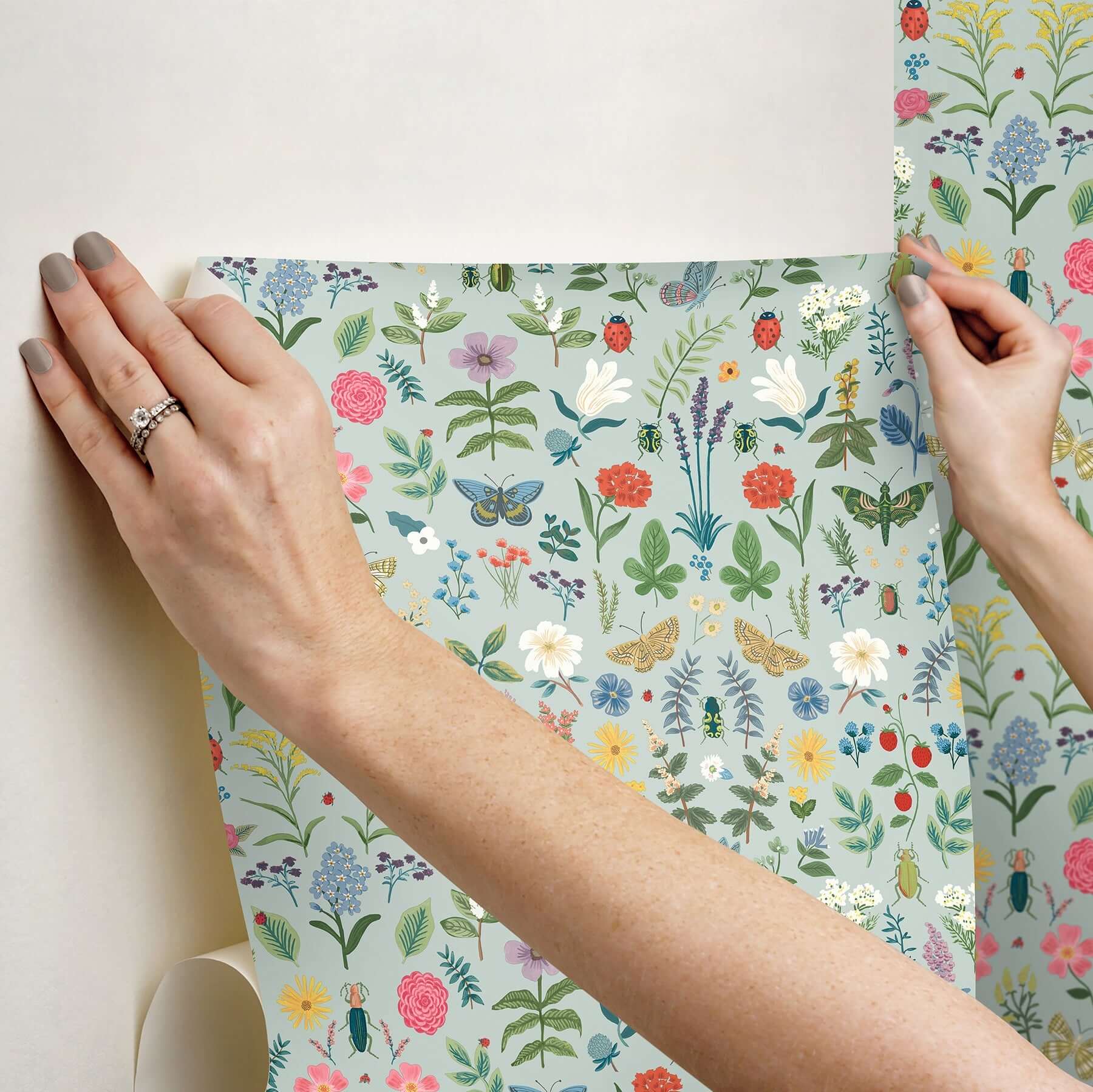 curio-peel-stick-wallpaper-mint-york-wallcoverings-psw1540rl - York Wallcoverings Wallpaper