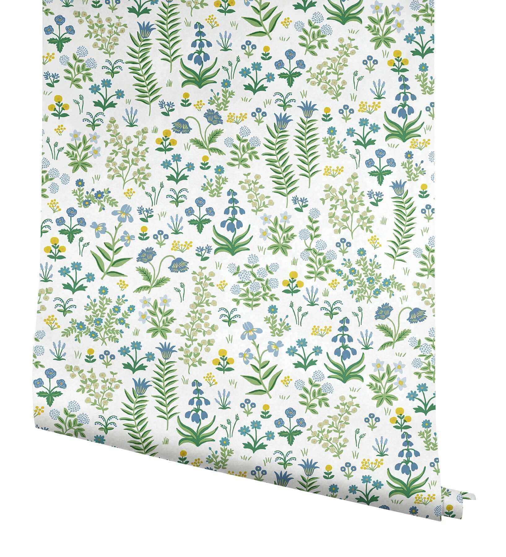 Menagerie Garden Blue Multicolor Peel & Stick Wallpaper - York Wallcoverings - PSW1551RL - York Wallcoverings Wallpaper