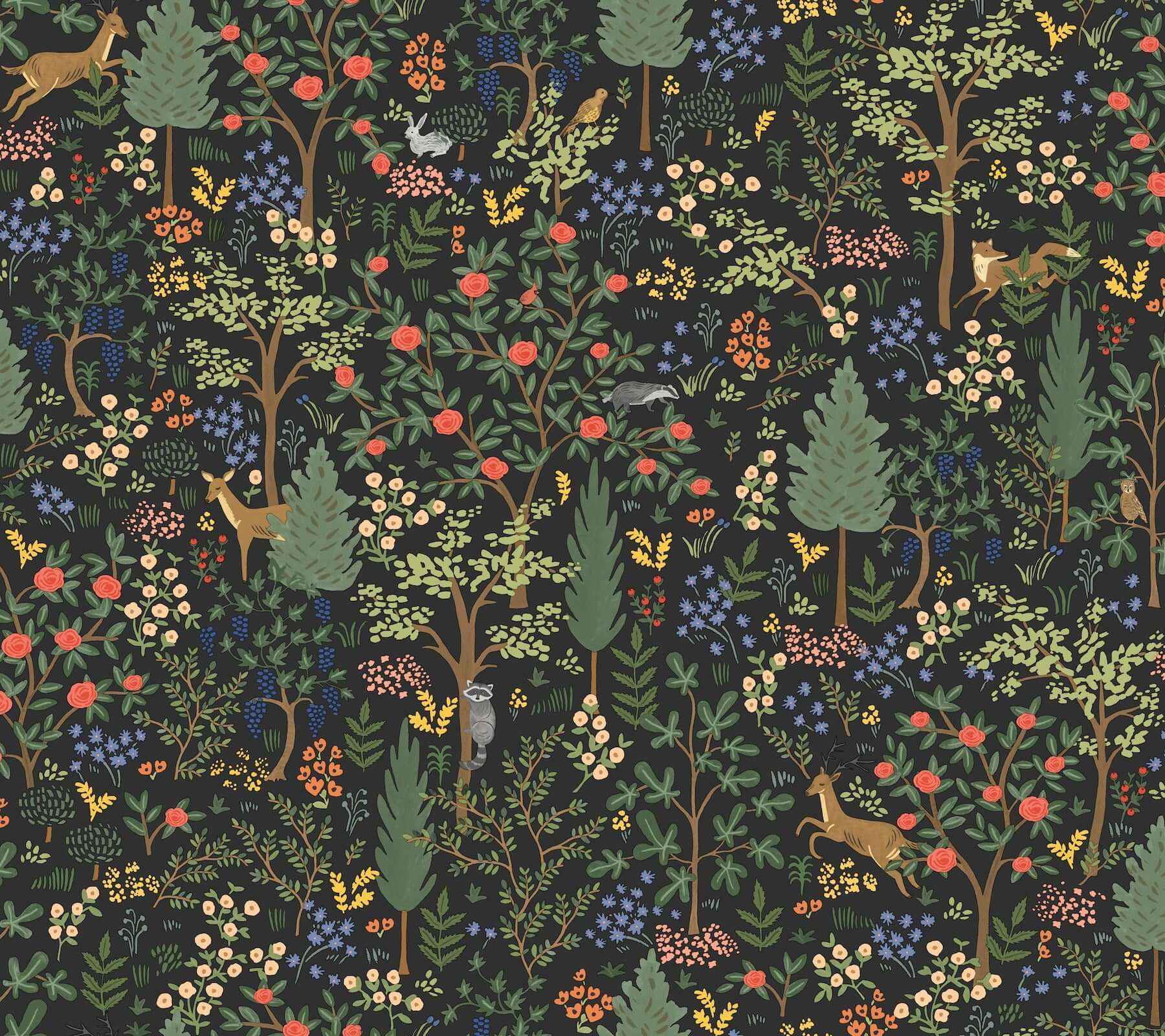 Woodland Black Peel & Stick Wallpaper - York Wallcoverings - PSW1546RL - York Wallcoverings Wallpaper