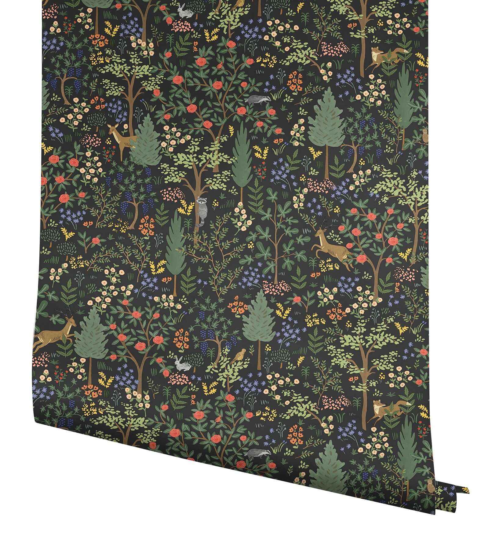 Woodland Black Peel & Stick Wallpaper - York Wallcoverings - PSW1546RL - York Wallcoverings Wallpaper