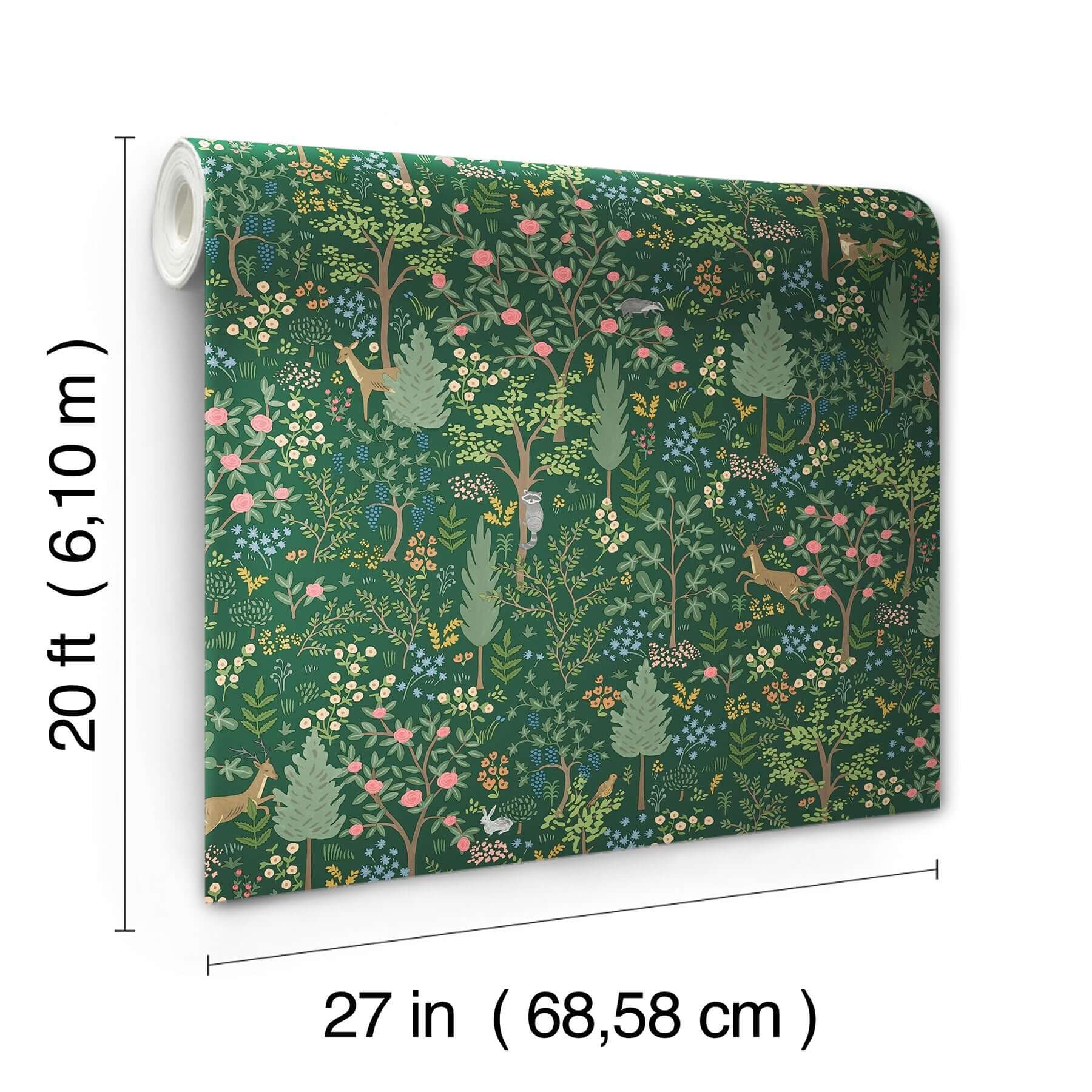 woodland-peel-stick-wallpaper-emerald-york-wallcoverings-psw1548rl - York Wallcoverings Wallpaper