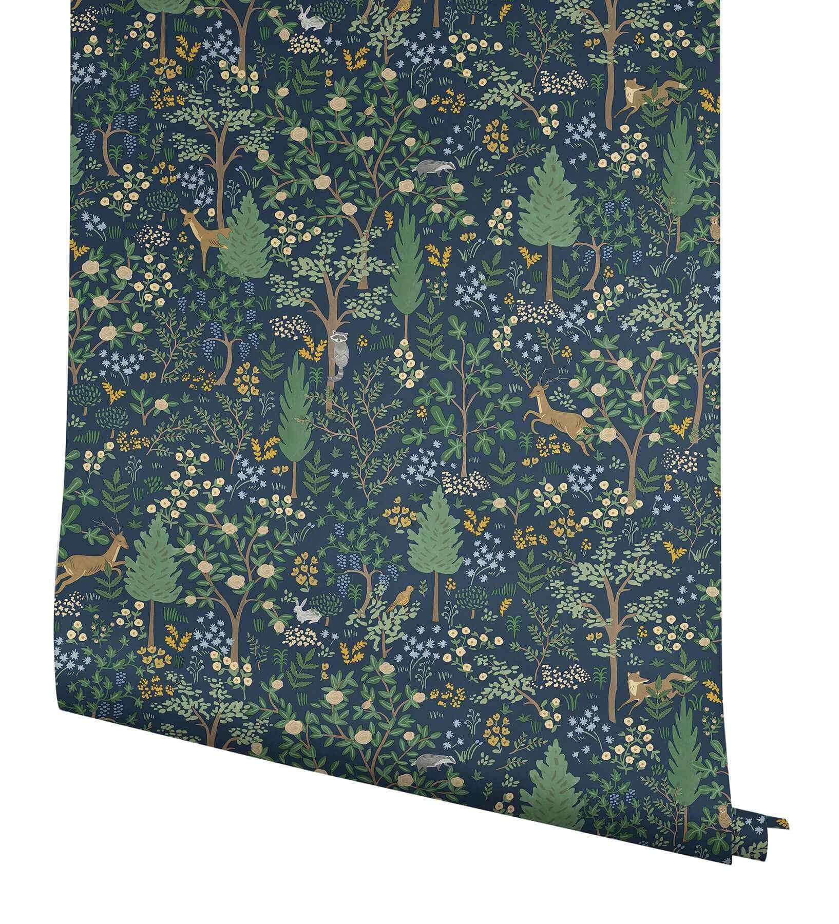 Woodland Navy Peel & Stick Wallpaper - York Wallcoverings - PSW1547RL - York Wallcoverings Wallpaper