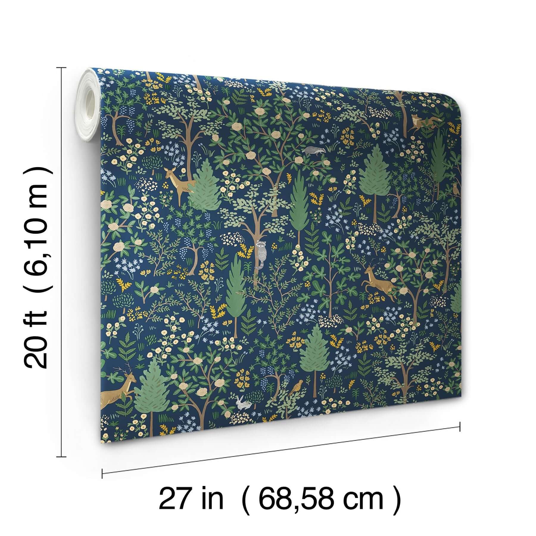 woodland-peel-stick-wallpaper-navy-york-wallcoverings-psw1547rl - York Wallcoverings Wallpaper