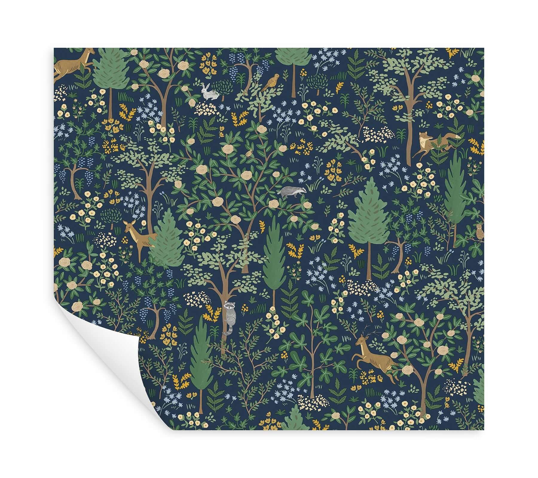 woodland-peel-stick-wallpaper-navy-york-wallcoverings-psw1547rl - York Wallcoverings Wallpaper
