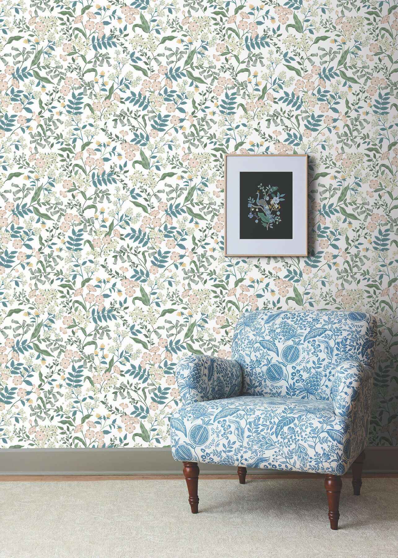Sweetbrier Blush Peel & Stick Wallpaper - York Wallcoverings - PSW1543RL - York Wallcoverings Wallpaper