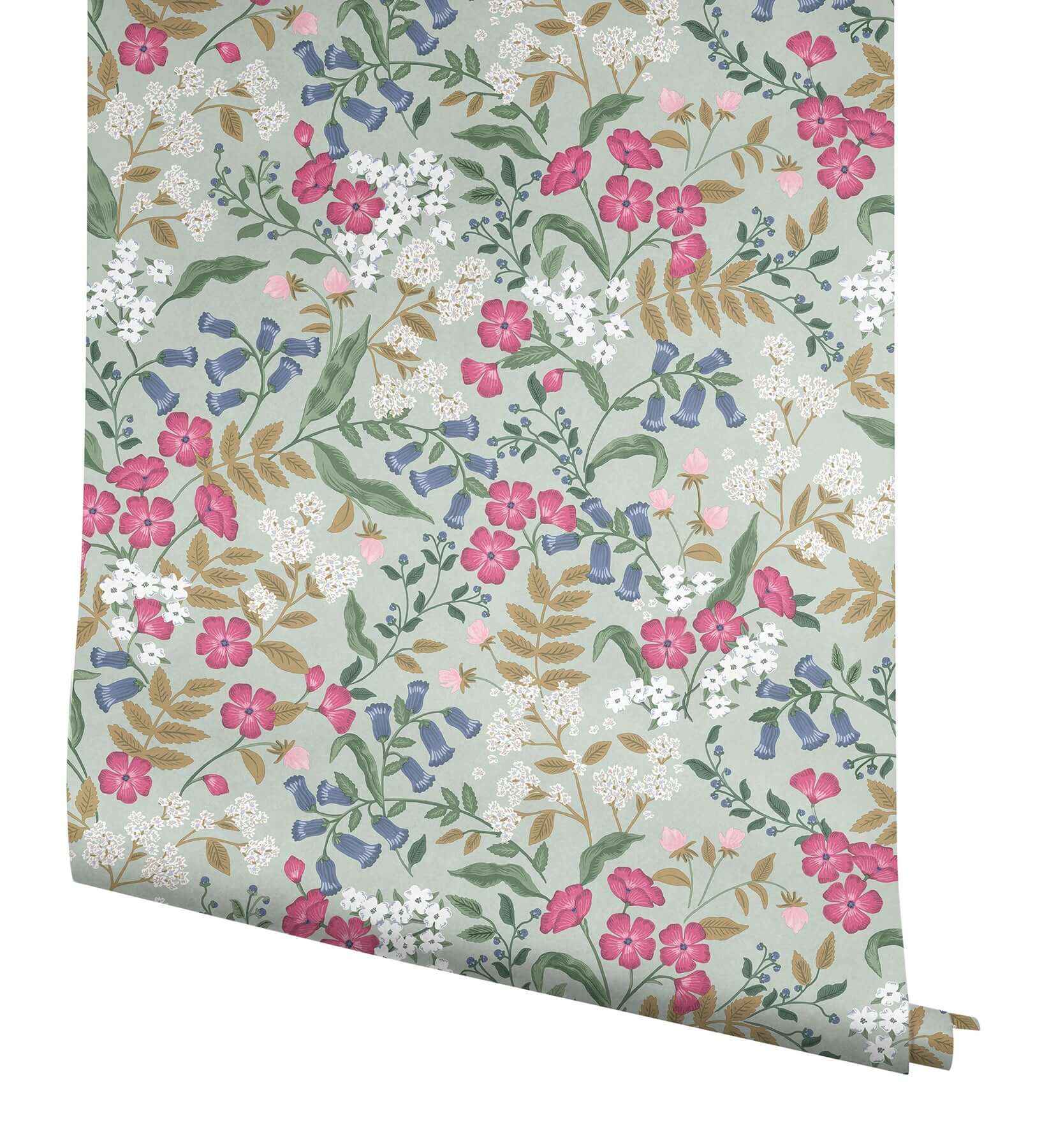 Sweetbrier Mint Peel & Stick Wallpaper - York Wallcoverings - PSW1545RL - York Wallcoverings Wallpaper
