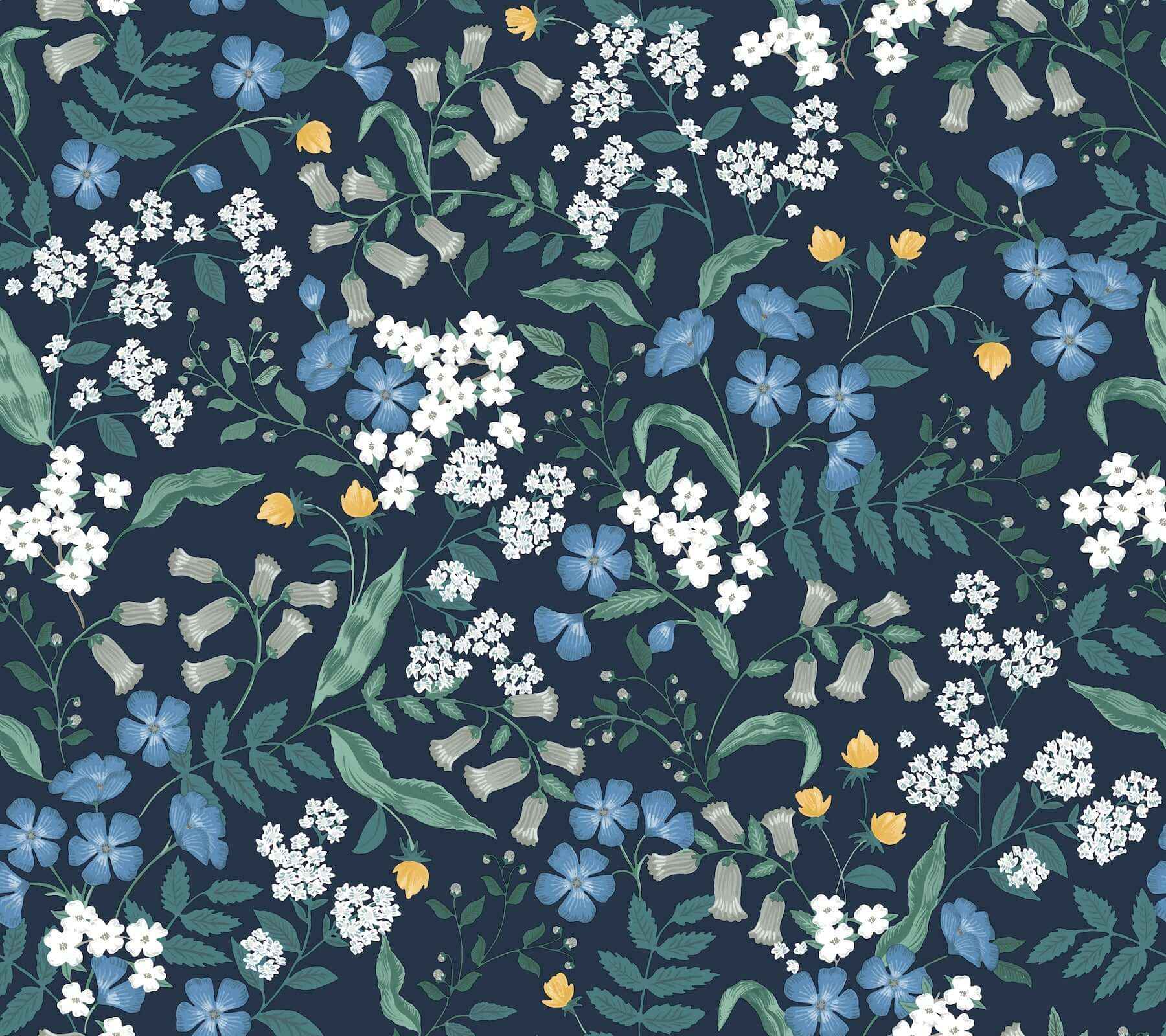 Sweetbrier Navy Peel & Stick Wallpaper - York Wallcoverings - PSW1544RL