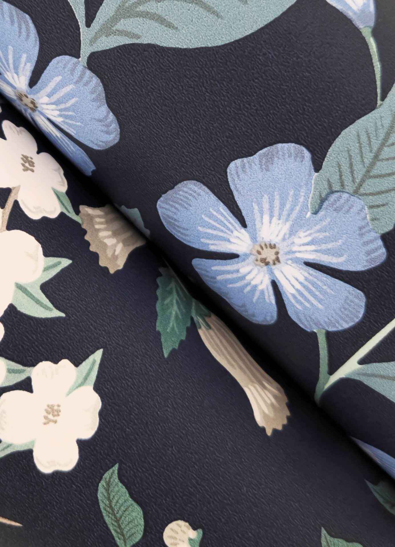 Sweetbrier Navy Peel & Stick Wallpaper - York Wallcoverings - PSW1544RL - York Wallcoverings Wallpaper